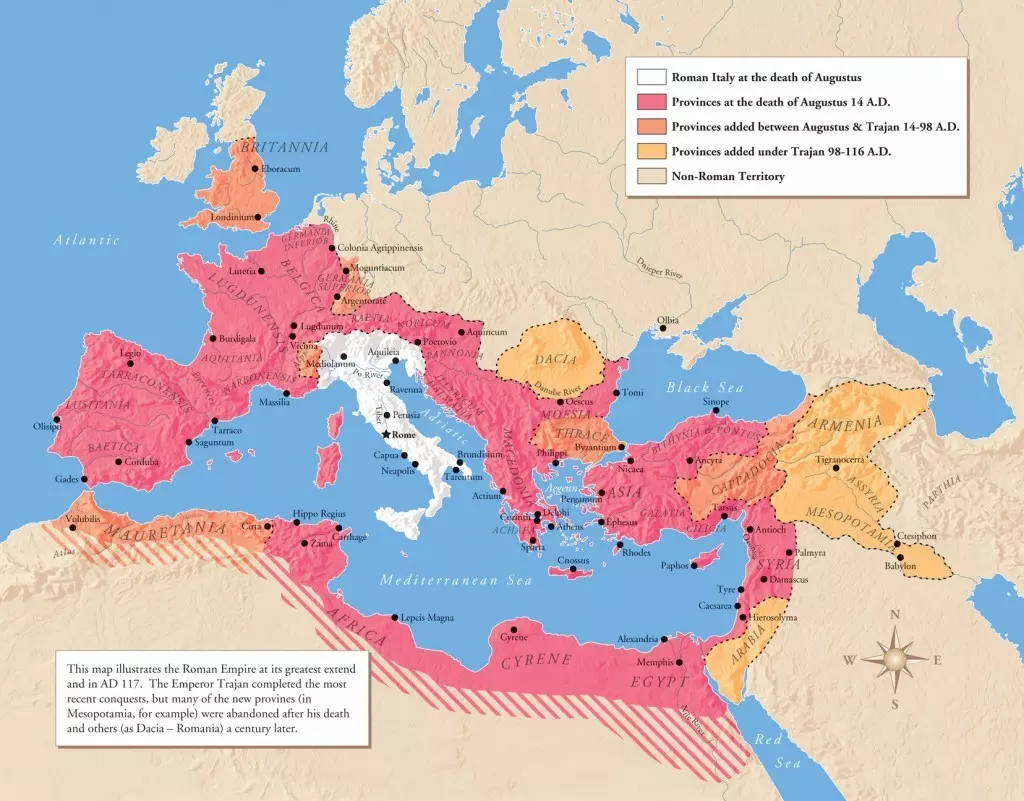 خريطة الإمبراطورية الرومانية على مر الزمن