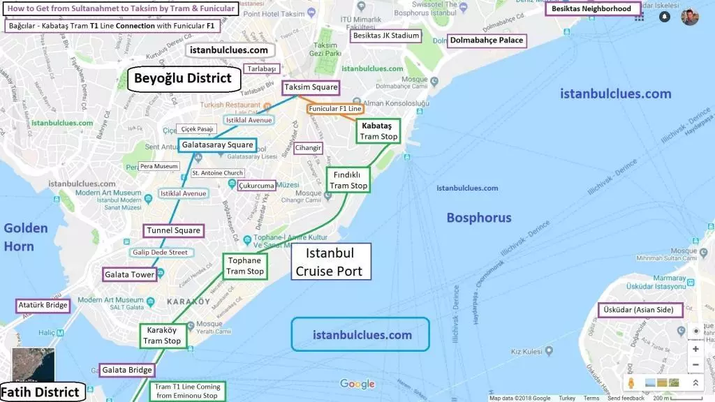 Istiklal Avenue Taksim Square Map V2 1024x576 1