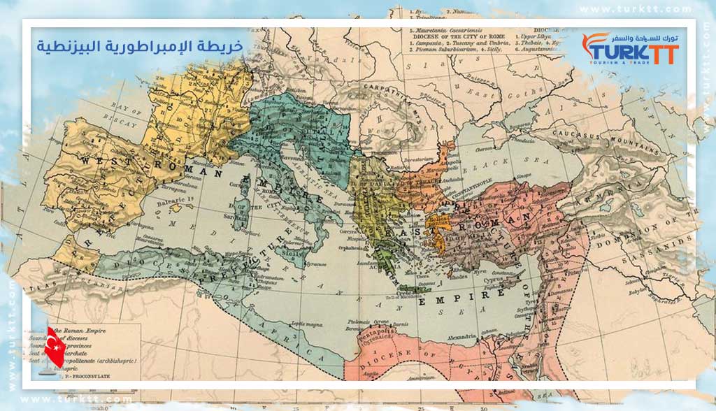 خريطة الإمبراطورية البيزنطية